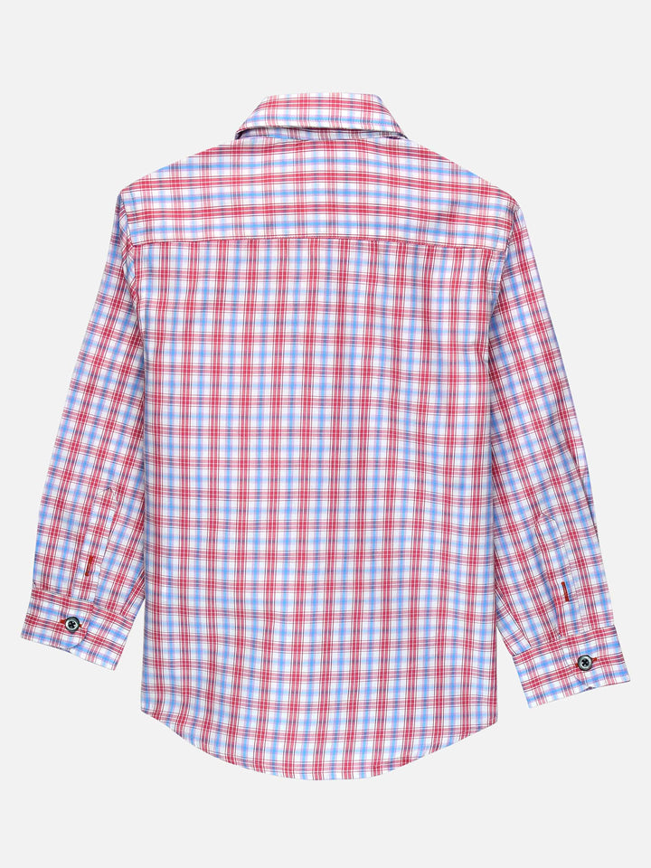 Red & Blue Long Sleeve Casual Shirt Brumano Pakistan