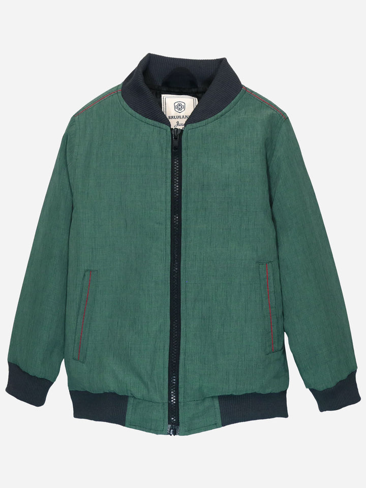 Sea Green Quilted Casual Bomber Jacket Brumano Pakistan