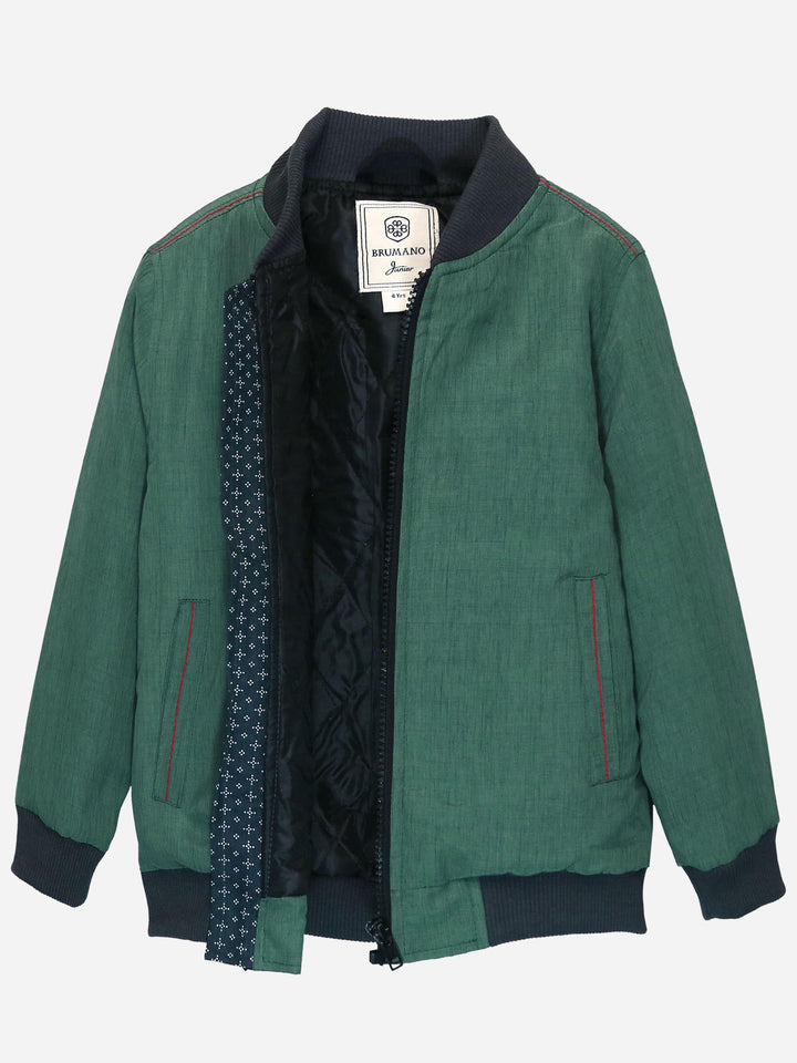 Sea Green Quilted Casual Bomber Jacket Brumano Pakistan